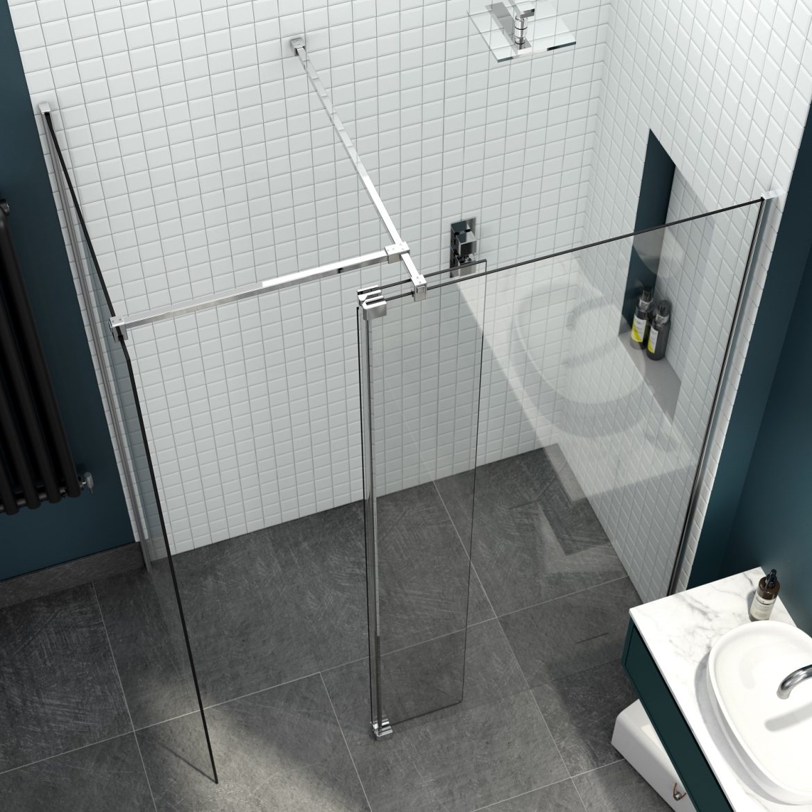 New fold-away glass deflector panel from Kudos Kudos 300,, Ultimate Deflector panel