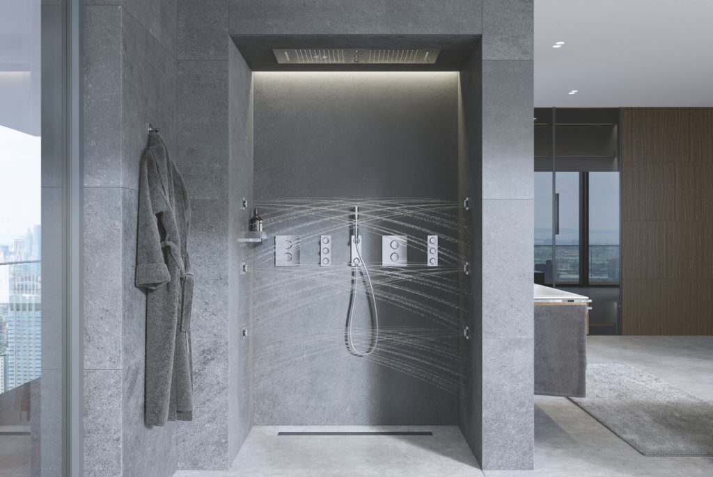 Grohe Rainshower Aqua Shower models luxury Hospitality Design Trends Sustainability