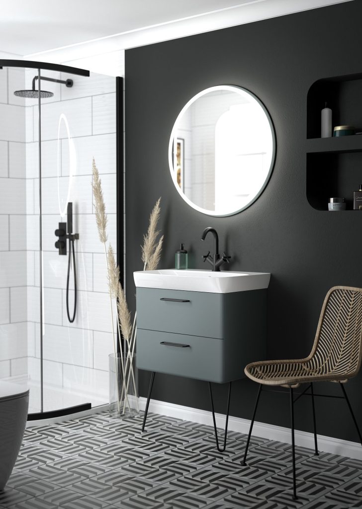 Bathroom Review Utopia washbasin unit in Alpine Green Chic Collection