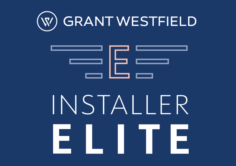 Grant Westfield launches Installer Elite loyalty programme Bathroom-Review-Installer-Elite-full-logo-Stacked-Blue-