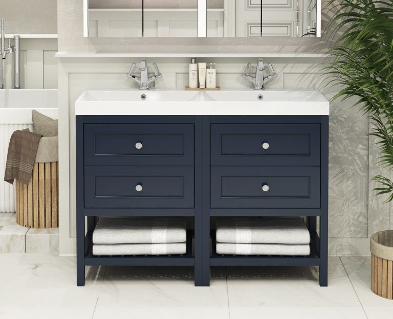 Signature by Atlanta gains momentum with retailers & homeowners Herrington_Baltic-Blue_1200-FS_Drawer-Shelf_Coral-Basin_Roomset