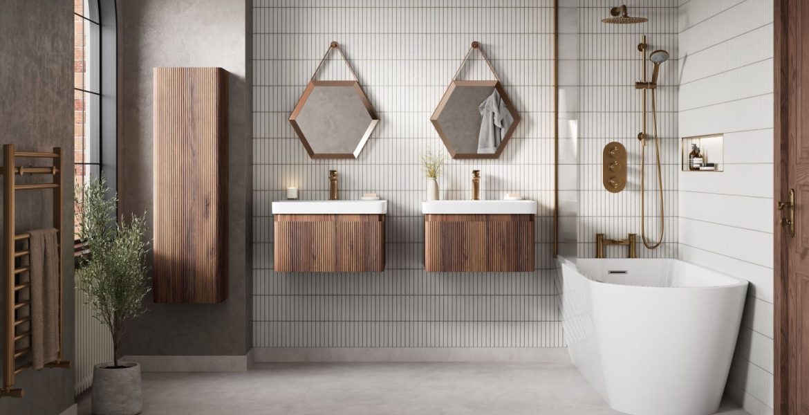 The Bathrooms To Love New Kuba Bathroom Furniture in textured walnut The-Bathrooms-To-Love-New-Kuba-Bathroom-Furniture-in-textured-walnut