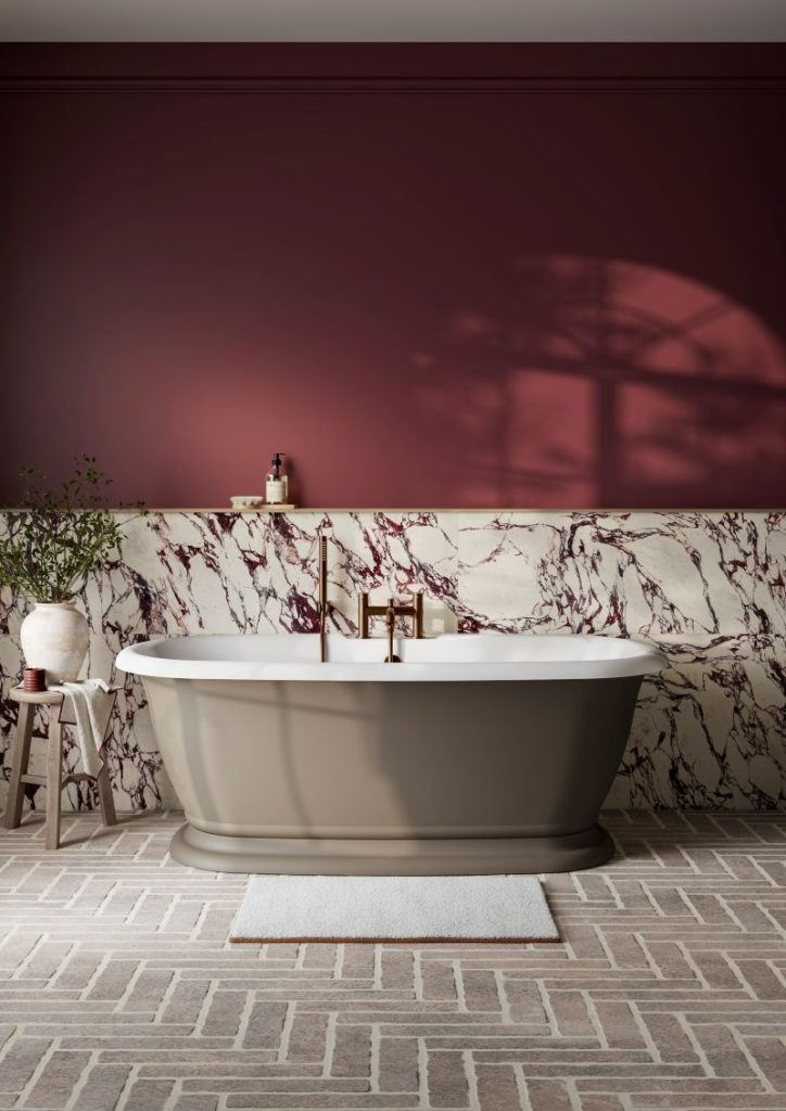 Frontline Bathrooms has launched a new AquaKast collection - pictured her is Desire-Paintable